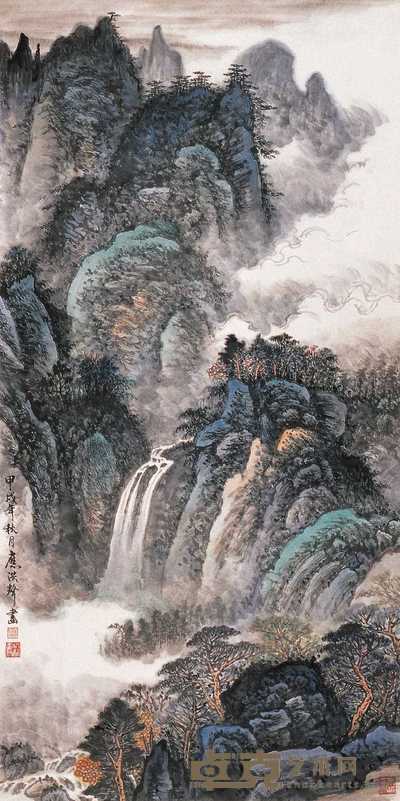 应洪声 云林青嶂图 镜心 136×68cm
